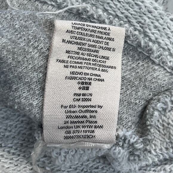 Free People Gray Aztec Embroidered Sleeve Boho Top Sweater Women's Size X-Small - Picture 10 of 10